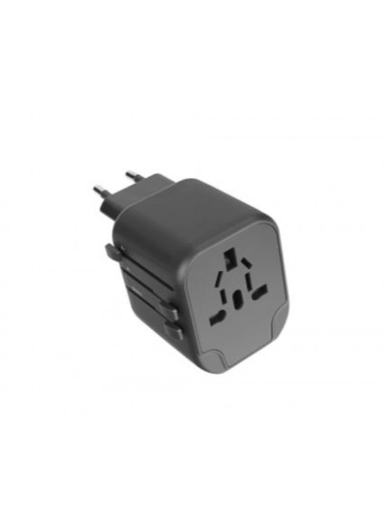 S-link SW-KC028 2-USB 2.4A Yedek Akım Sigortalı 100-240V Universal Çevirici Priz Adaptör