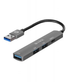 S-link SW-U322 2-USB2.0, 1-USB3.0, 1-Type-C Type-C Metal USB Hub