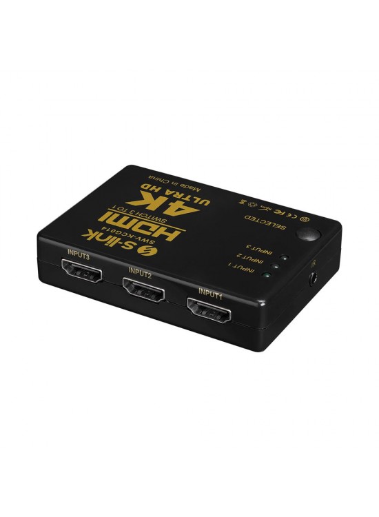 S-link SWV-KCG014 HDMI 3TO1 SWITCH 4K-2K, IR +Adaptör