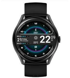 S-link W1 Clarity GloryFit + Bluetooth Uyumlu 1.43 Amoled Ekran 300mAh Bataryalı Siyah Akıllı Saat