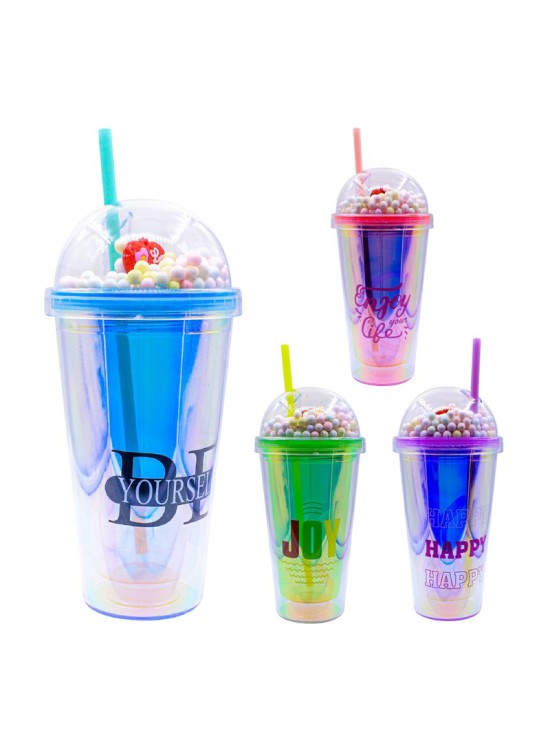 Şahin PM-2018 Happy Pipetli Bardak Matara 450Ml