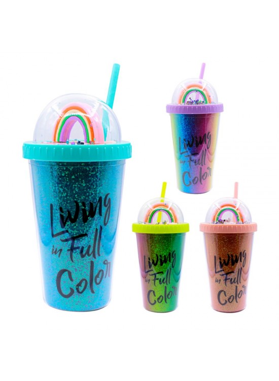 Şahin PM-3004 Colorful Pipetli Bardak Matara 450Ml Şahin PM-3004 Colorful Pipetli Bardak Matara 450Ml