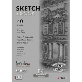 Sahra Bloknot Tutkallı Ivory Kağıt 24,5x34,5 CM 90 GR