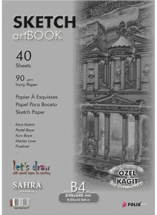 Sahra Bloknot Tutkallı Ivory Kağıt 24,5x34,5 CM 90 GR Sahra Bloknot Tutkallı Ivory Kağıt 24,5x34,5 CM 90 GR