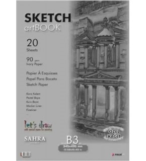 Sahra Bloknot Tutkallı Ivory Kağıt 34,5x49,5 CM 90 GR