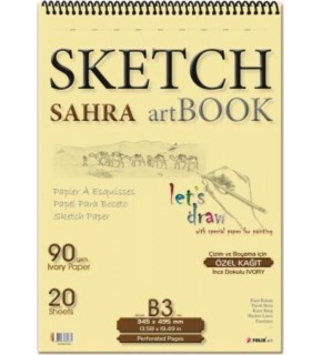Sahra Spiralli 34,5x49,5 Blok.90 Gr.Ivory Kağıt