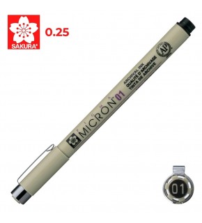 Sakura Pıgma Mıcron 01 0.25 MM Siyah XSDK01 (1 Adet)
