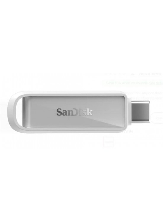 Sandisk SDIXS0N-128G-GN6NE 128GB Phone Drive with USB-C-128GB (Arctic White) Flash Bellek