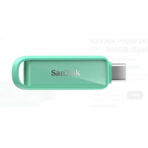 Sandisk SDIXS0N-256G-GN6NQ 256GB Phone Drive with USB-C-128GB (Seafoam Green) Flash Bellek