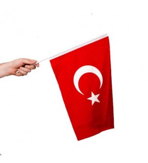 Saplı Sallama Türk Bayrak 50X75 (1 Adet)