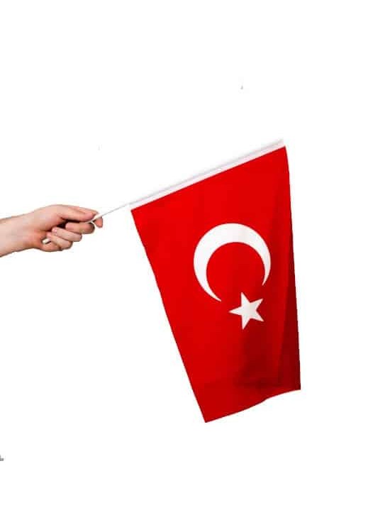 Saplı Sallama Türk Bayrak 50X75 (1 Adet)