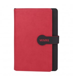 SARAY KIRMIZI TARİHSİZ DEFTER (15X21 CM)