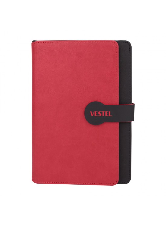 SARAY KIRMIZI TARİHSİZ DEFTER (15X21 CM)