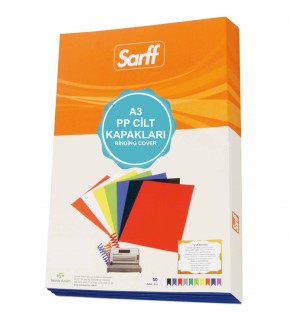 Sarff Cilt Kapağı Plastik Opak A3 450 MIC Kırmızı 15201130 (1 Adet)