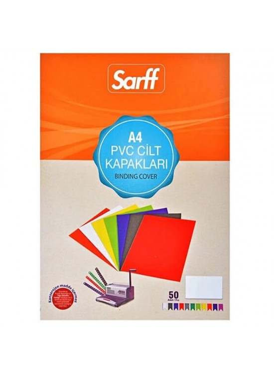 Sarff Cilt Kapağı Plastik Opak A4 450 MIC Beyaz 15201106 (1 Adet)