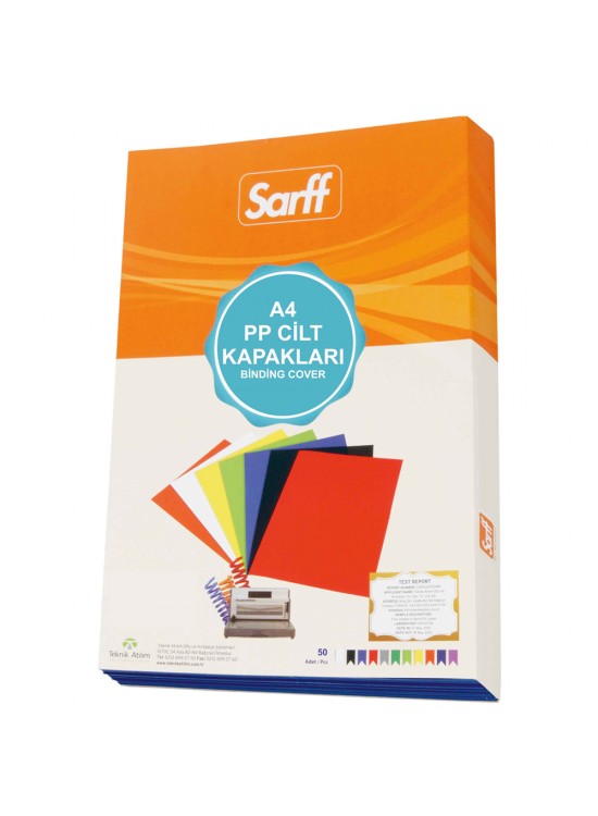 Sarff Cilt Kapağı Plastik Opak A4 450 MIC Siyah 15201109 (1 Adet)