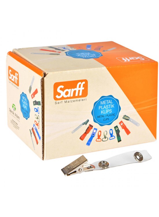 Sarff Kart Klipsi Metal Maşalı Şeffaf 15311001 (1 Adet)
