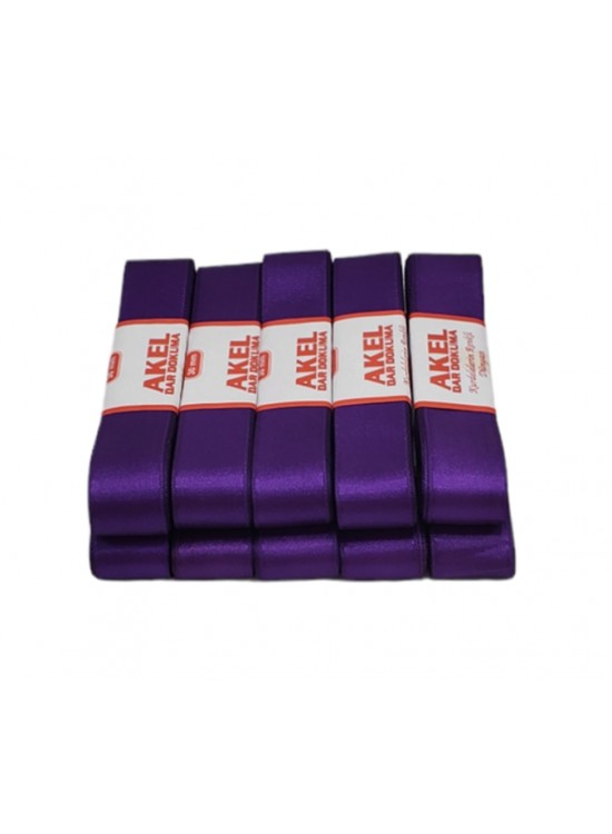 Saten Kurdele 2Cm Mor K6554-5