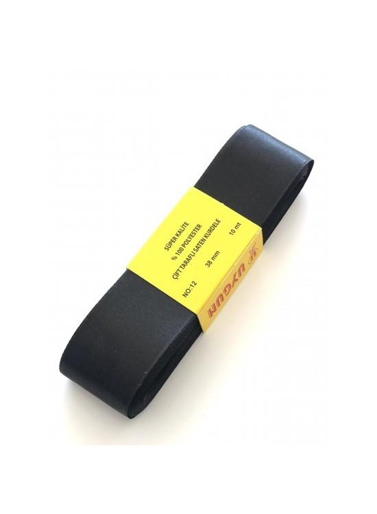 Saten Kurdele 4Cm Siyah K97261