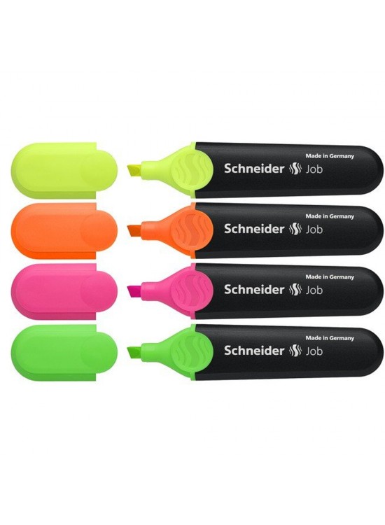 Schneider Fosforlu Kalem Job 4 Lü Set Karton 1500