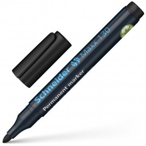 Schneider Markör Permanent 1-3 MM Siyah Yuvarlak Uçlu 130 (1 Adet)