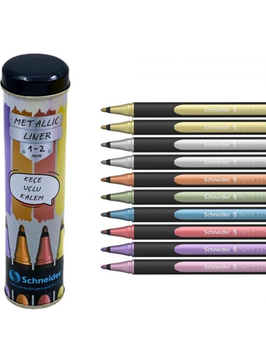 Schneider Metal Tüp Metalik Lıner 10 Lu Set Schneider Metal Tüp Metalik Lıner 10 Lu Set