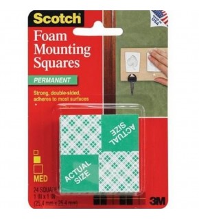 Scotch Çift Taraflı Yapışkan Köpük Kare 2,5x2,5 Cm