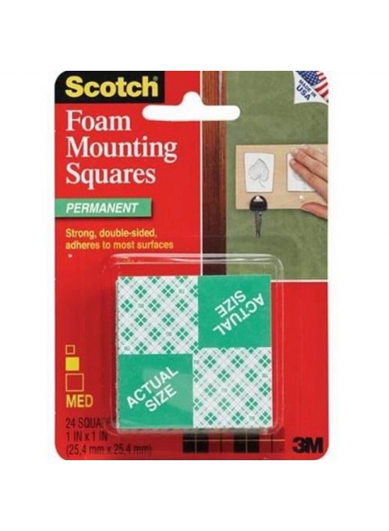 Scotch Çift Taraflı Yapışkan Köpük Kare 2,5x2,5 Cm