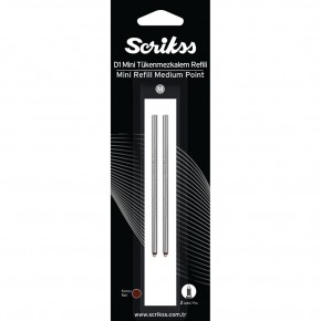 Scrikss D1 Tukenmez Medıum Kısa Refil Kırmızı Bls (1 Adet)