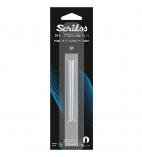 Scrikss D1 Tükenmez Medıum Kısa Refil Mavi Blister (1 Adet)