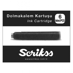 Scrikss Dolma Kalem Kartuşu Siyah (1 Adet)