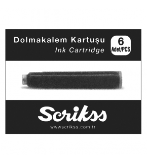 Scrikss Dolma Kalem Kartuşu Siyah (1 Adet)