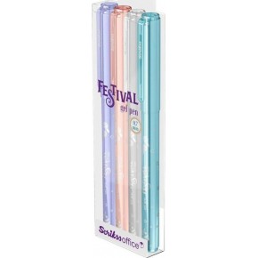 Scrikss Jel Kalem Festıval 0.7 MM Pastel Renkler 40 Lık Stand