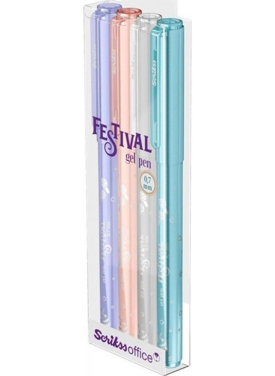 Scrikss Jel Kalem Festıval 0.7 MM Pastel Renkler 40 Lık Stand Scrikss Jel Kalem Festıval 0.7 MM Pastel Renkler 40 Lık Stand