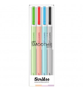 Scrikss Jel Kalem Smoothie 4 Lü Blister Set 1