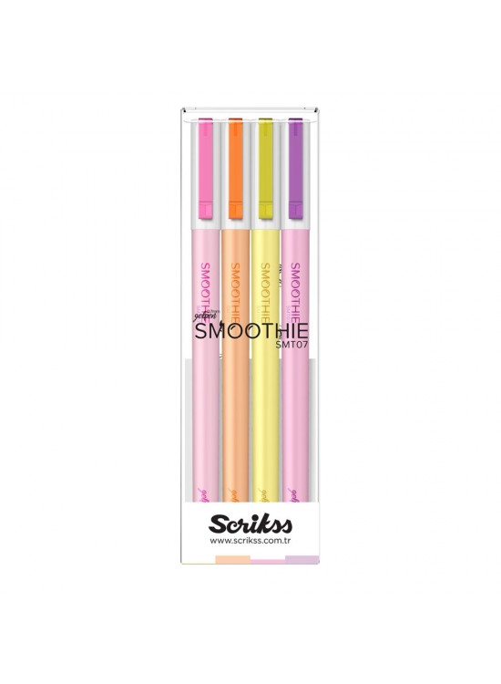 Scrikss Jel Kalem Smoothie 4 Lü Blister Set 2