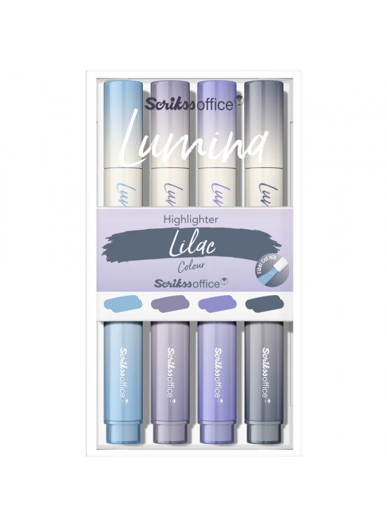 Scrikss Lumına Fosforlu Kalem Lılac 4 Lü Set