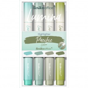 Scrikss Lumına Fosforlu Kalem Pacific 4 Lü Set