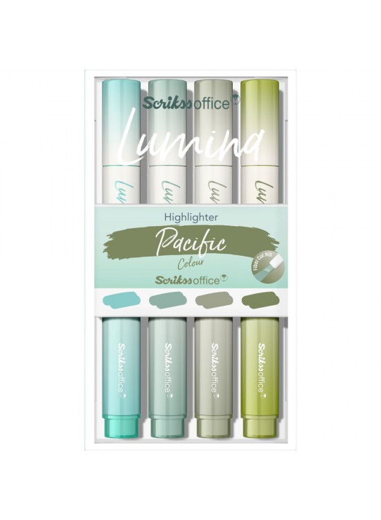 Scrikss Lumına Fosforlu Kalem Pacific 4 Lü Set