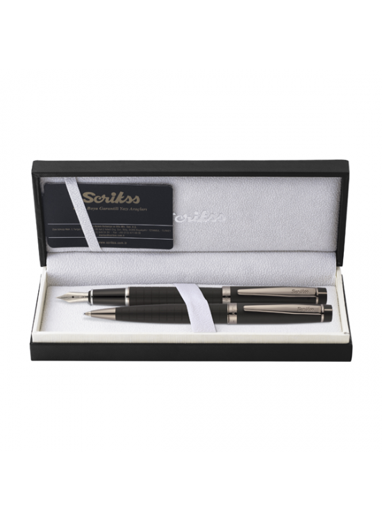 Scrikss Takım Kalem Dolma+Tükenmez Mat Siyah 38 Scrikss Takım Kalem Dolma+Tükenmez Mat Siyah 38