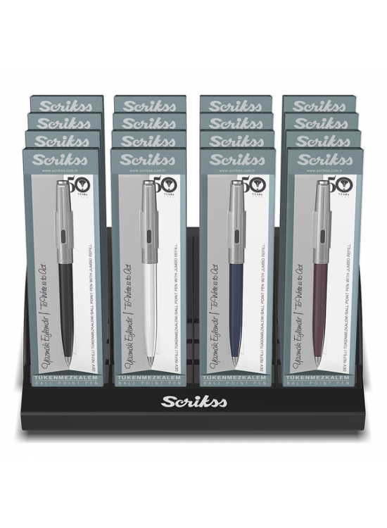 Scrikss Tükenmez Kalem ( 16 Lı Stand ) 77 M