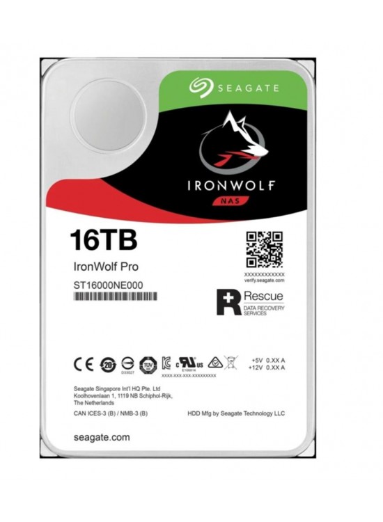 Seagate 16TB IronWolf ST16000NE000 SATA 3.0 7200 RPM 3.5" Nas Harddisk (İthalat)