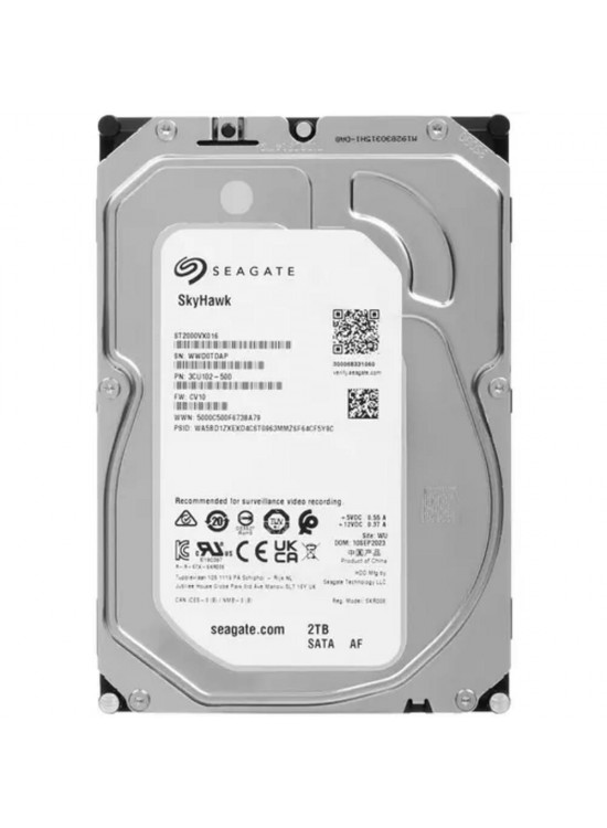 Seagate 2TB ST2000VX016 5400Rpm 256MB Harddisk 7-24 Güvenlik Diski (İthalat)