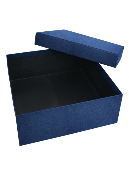 SEDİR LACİVERT DERİ GÖRÜNÜMLÜ GEÇME KAPAK KUTU (30X30X10 CM) SEDİR LACİVERT DERİ GÖRÜNÜMLÜ GEÇME KAPAK KUTU (30X30X10 CM)