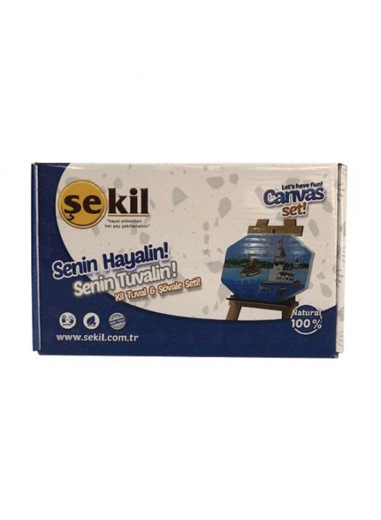 Şekil Kil Tuval & Şövale Seti Şekil Kil Tuval & Şövale Seti