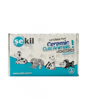 Şekil Seramik Sevimli Hayvanlar Seti