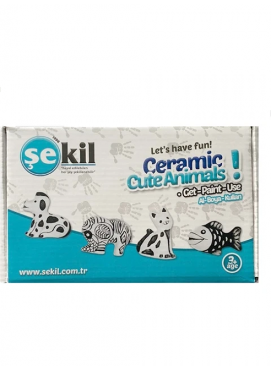 Şekil Seramik Sevimli Hayvanlar Seti