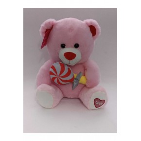 Selay 1726 Şekerli Ayı 37cm Pembe