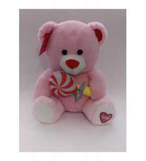 Selay 1726 Şekerli Ayı 37cm Pembe