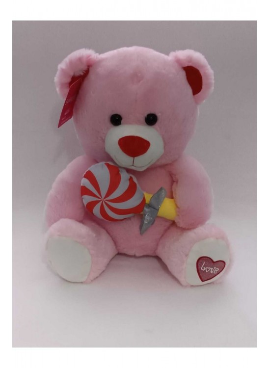 Selay 1726 Şekerli Ayı 37cm Pembe